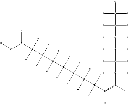 Datei:Palmitoleinsäure (cis-9-Hexadecensäure).png