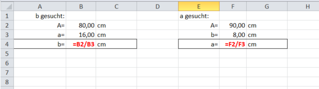 Datei:Formel Flächeninhalt Rechteck umformen Tabellenkalkulation.png