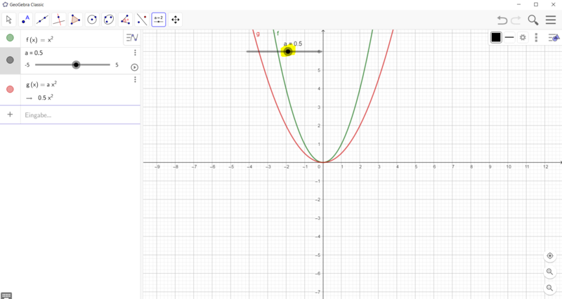 GeoGebra Schieberegler a verändern.png