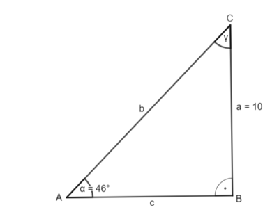 Dreieck Beta 90 Grad, Alpha 46 Grad a 10 cm.png